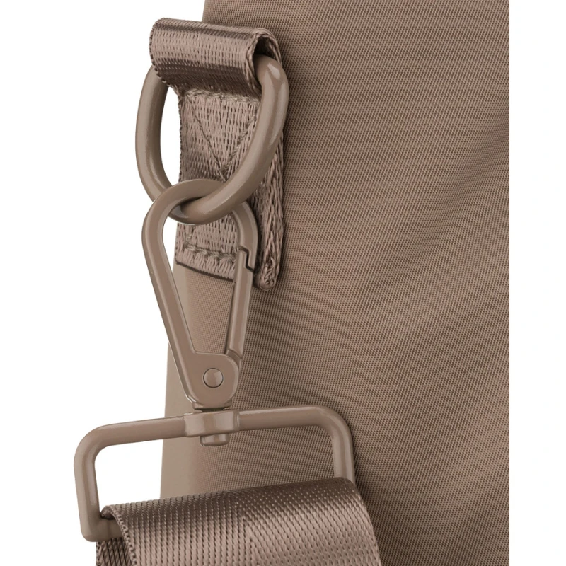 Shopperka damska z poliestru w beżowym kolorze, jednokomorowa i zamykana suwakiem - Peterson