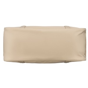 Shopperka damska z poliestru w jasnobeżowym kolorze zamykana suwakiem - Peterson