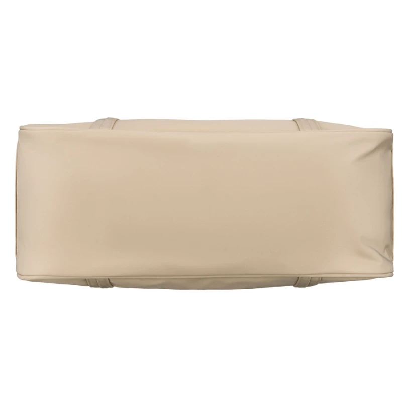 Shopperka damska z poliestru w jasnobeżowym kolorze zamykana suwakiem - Peterson