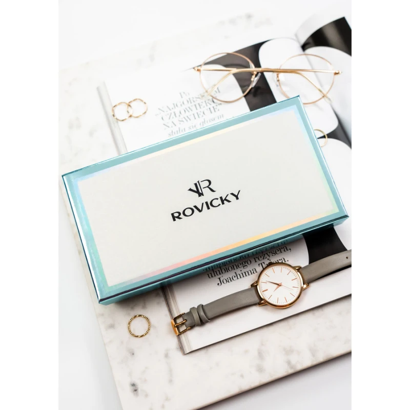 Duży portfel damski ze skóry ekologicznej w czarnym kolorze zamykany na zatrzask - Rovicky | Niua.pl