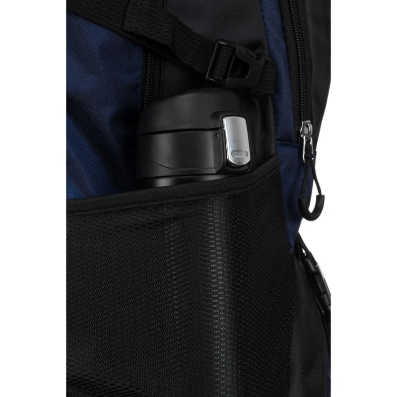 Turystyczny plecak z poliestru w granatowo-czarnym kolorze - Peterson | Niua.pl