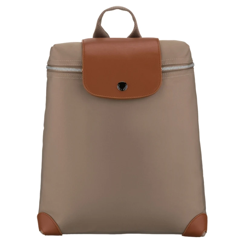 Miejski plecak damski z poliestru w beżowo-brązowym kolorze - Peterson | Niua.pl