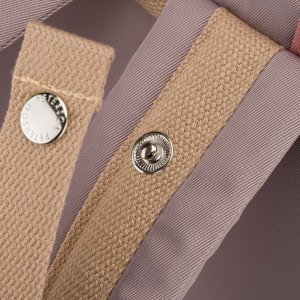 Różowo-szary plecak damski z poliestru i skóry ekologicznej, jednokomorowy - Peterson | Niua.pl