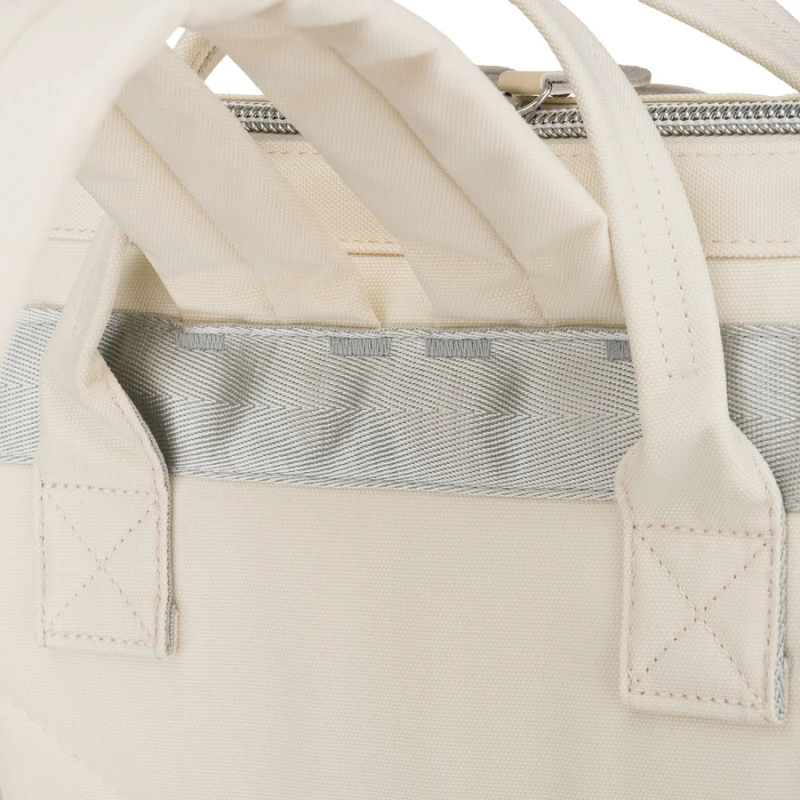 Plecak damski z poliestru w kolorze ecru z miejscem na laptopa i portem USB - Peterson | Niua.pl