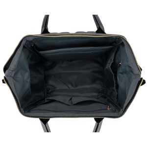 Plecak damski z poliestru w szarym kolorze zamykany bezpiecznym suwakiem - Peterson | Niua.pl