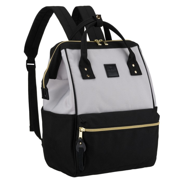 Szaro-czarny plecak damski Peterson z portem USB