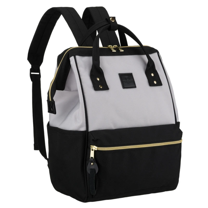 Szaro-czarny plecak damski Peterson z portem USB