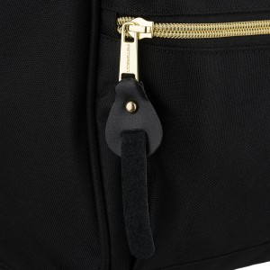 Plecak damski z poliestru w szaro-czarnym kolorze, idealny na bagaż podręczny - Peterson | Niua.pl