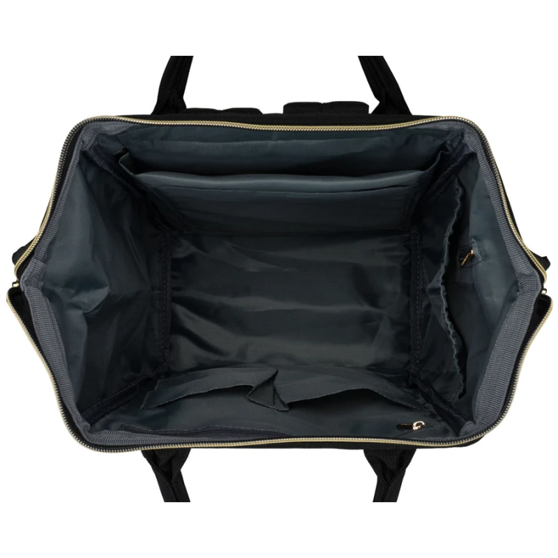 Plecak damski z poliestru w szaro-czarnym kolorze, idealny na bagaż podręczny - Peterson | Niua.pl