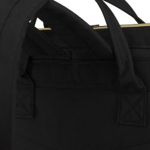 Plecak damski z poliestru w szaro-czarnym kolorze, idealny na bagaż podręczny - Peterson | Niua.pl