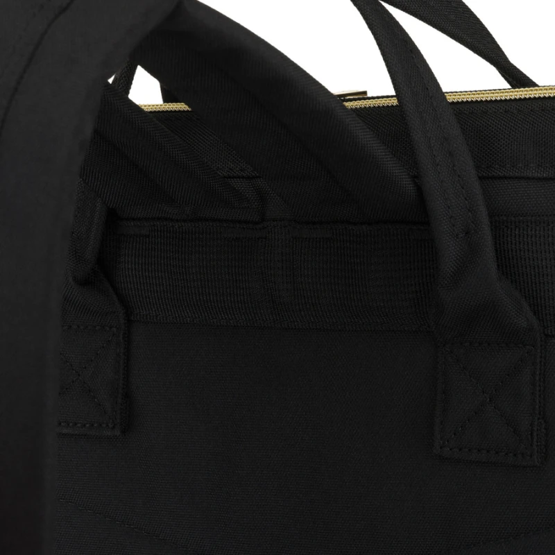 Plecak damski z poliestru w szaro-czarnym kolorze, idealny na bagaż podręczny - Peterson | Niua.pl