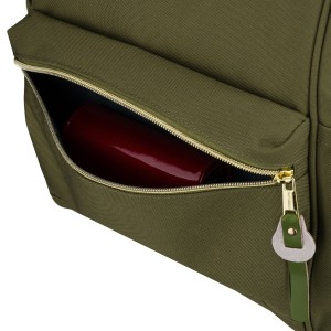 Zielony plecak damski z poliestru z miejscem na laptopa, zawieszony na regulowanych szelkach - Peterson | Niua.pl