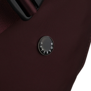 Bordowa torebka damska z poliestru zamykana suwakiem - Peterson | Niua.pl