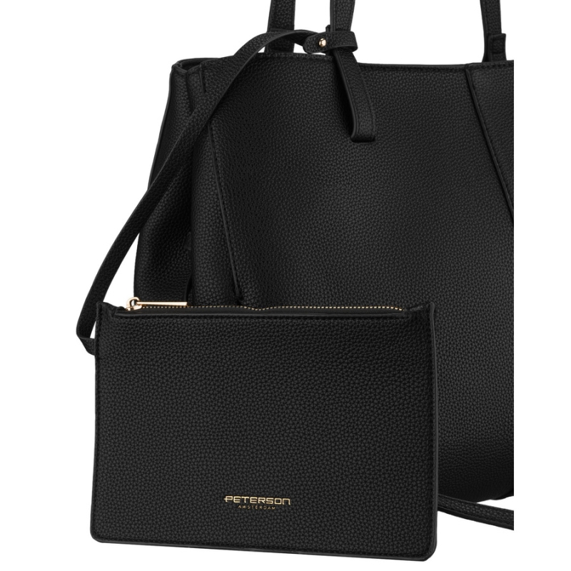 Etui dołączone do shopperki damskiej Peterson ze skóry ekologicznej