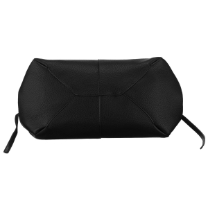 Czarna shopperka damska wykonana ze skóry ekologicznej z praktycznym etui w zestawie - Peterson | Niua.pl