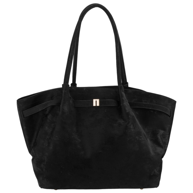 Shopperka Peterson czarna — profil boczny pokazujący głębokość i kształt torby