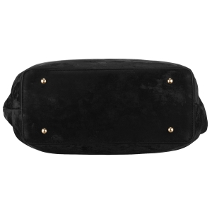 Duża, czarna shopperka damska wykonana ze skóry ekologicznej - Peterson | Niua.pl