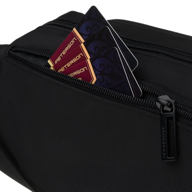 Nerka Peterson – elegancka czarna saszetka na codzień i podróż