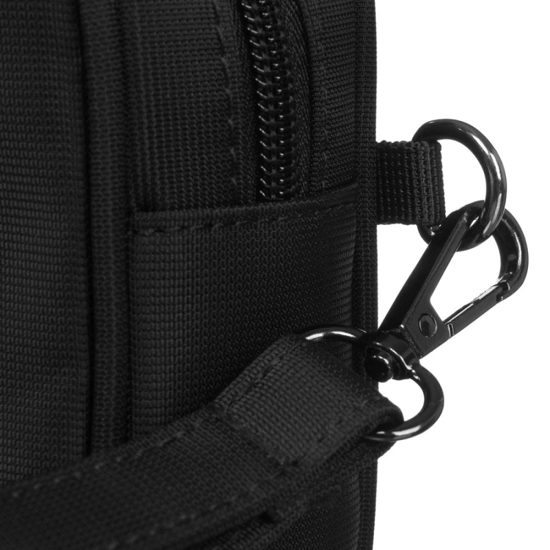 Elegancka nerka męska z poliestru i skóry ekologicznej w czarnym kolorze - Peterson