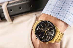 Zegarek Męski Giewont Chronograph Sapphire Złoto Czarny GW8720-B4