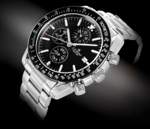 Zegarek Męski Giewont Chronograph Sapphire Srebrno Czarny GW8720-B2