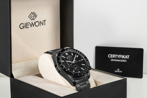 Zegarek Męski Giewont Chronograph Sapphire Czarny GW8720-B1