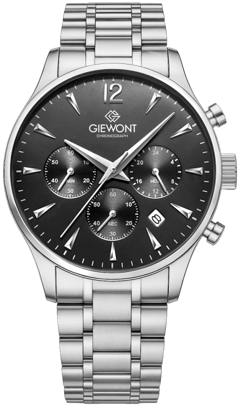 Zegarek Męski Giewont Chronograph Sapphire Srebrny GW6310-B2