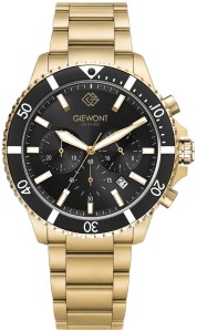 Zegarek Męski Giewont Chronograph Sapphire Złoto Czarny GW3970-B7