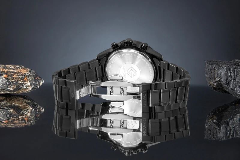 Zegarek Męski Giewont Chronograph Sapphire Czarny GW9460-B1