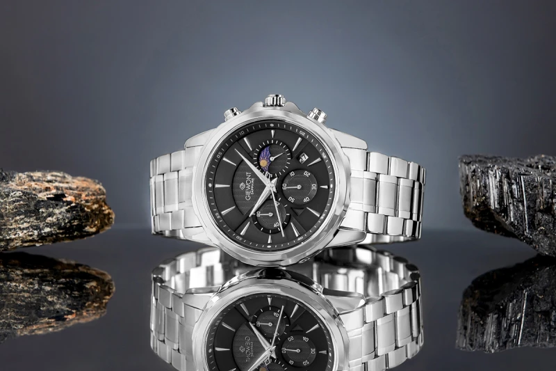 Zegarek Męski Giewont Chronograph Sapphire Srebrny GW9460-B2