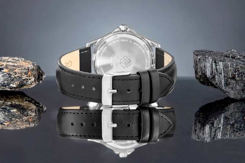 Zegarek Męski Giewont Elegance Sapphire Czarno Niebieski GW5160-A3