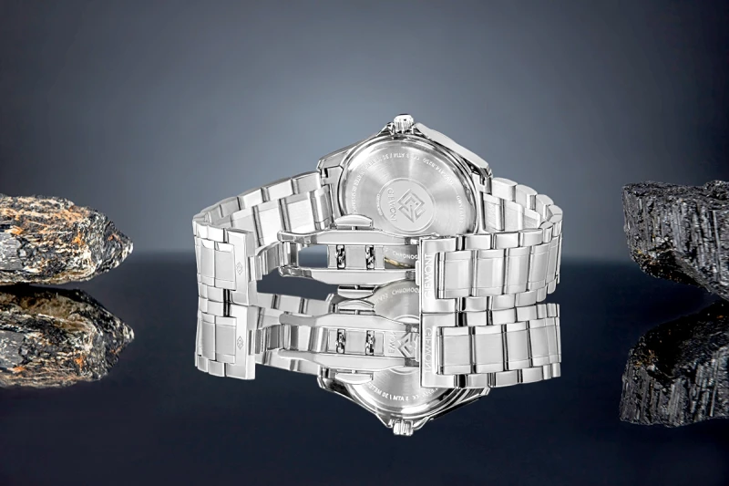 Zegarek Męski Giewont Elegance Sapphire Srebrno Niebieski GW5160-B3