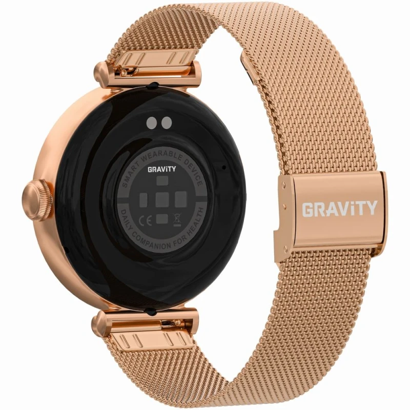 Smartwatch Gravity Różowe Złoto Czarny 2 Paski GT26-3