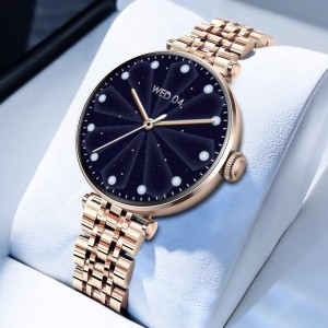 Smartwatch Gravity Różowe Złoto Czarny 2 Paski GT26-6