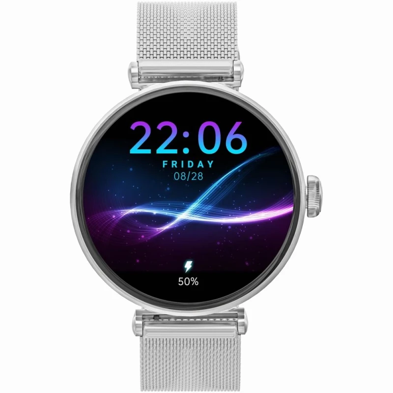 Smartwatch Gravity Srebrno Biały 2 Paski GT26-8