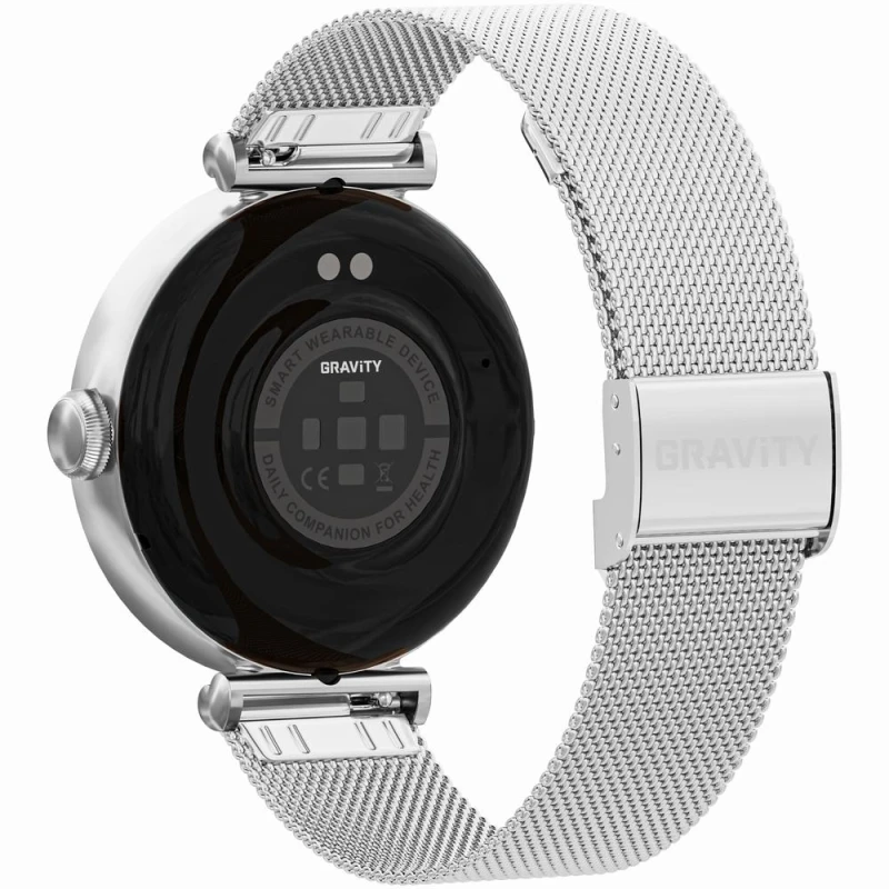 Smartwatch Gravity Srebrno Biały 2 Paski GT26-8