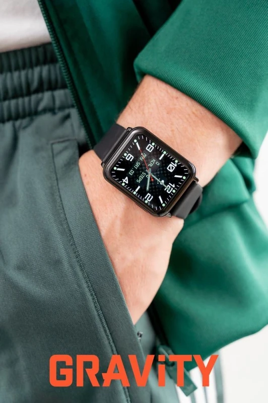 Smartwatch Gravity Czerwono Czarny 2 Paski GT17-10