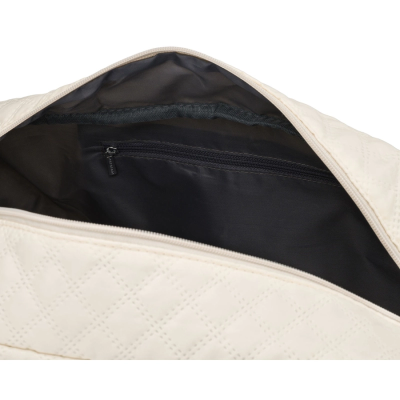 Sportowa, treningowa torba w beżowym kolorze wykonana z poliestru - Peterson