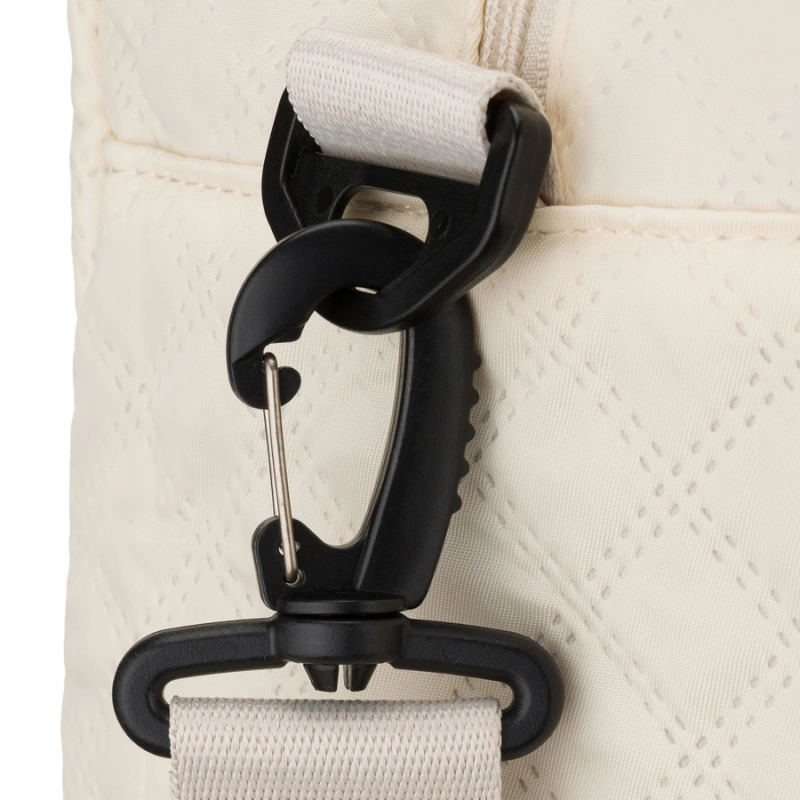 Sportowa, treningowa torba w beżowym kolorze wykonana z poliestru - Peterson