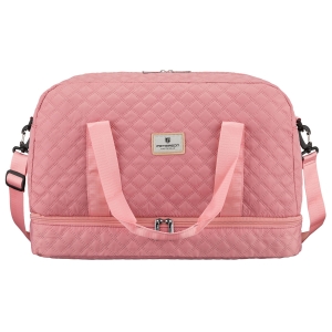 Różowa, treningowa torba wykonana z poliestru, dwukomorowa - Peterson