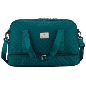 Zielona, treningowa torba wykonana z poliestru, dwukomorowa - Peterson