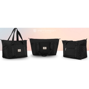 Czarna, treningowa torba wykonana z poliestru, jednokomorowa - Peterson