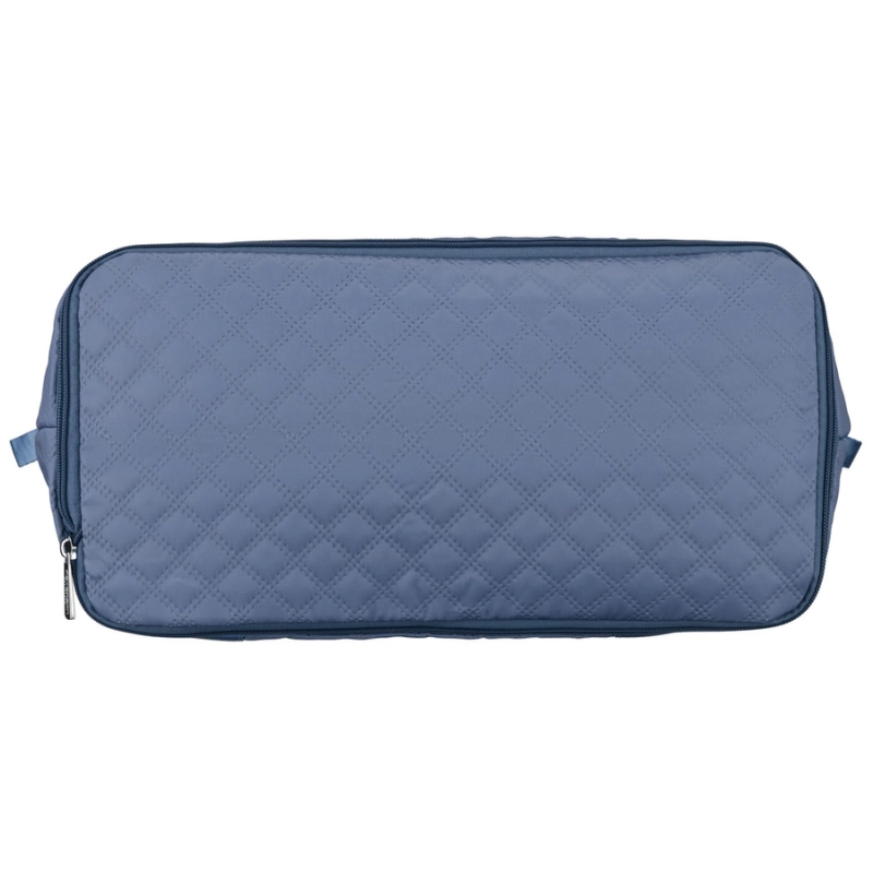 Treningowa torba wykonana z poliestru w niebieskim kolorze, wyposażona w uchwyt na walizkę - Peterson