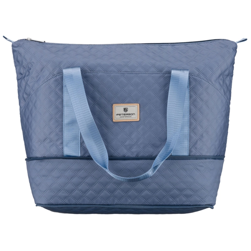 Niebieska torba sportowa Peterson z regulowaną pojemnością 27–36 l