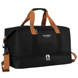 Torba podróżna Peterson czarna z poliestru – widok z przodu