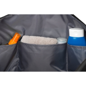 Torba podróżna z poliestru w czarnym kolorze z dopinanym paskiem na ramię - Peterson