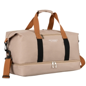 Torba podróżna Peterson beżowa z poliestru – widok z przodu