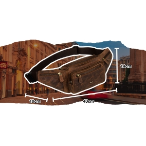 Skórzana, pojemna saszetka męska w brązowym kolorze - Peterson