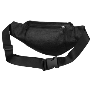 Tylna kieszeń na suwak w czarnej saszetce męskiej Rovicky