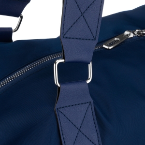 Sportowa torba treningowa z poliestru w granatowym kolorze, jednokomorowa - Peterson